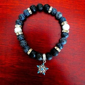 Disney Frozen Inspired Hamdcrafted Snowflake Boho bracelet